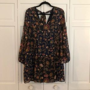 MOVING SALE Bcbgeneration long sleeve floral swing dress nwt